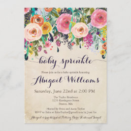 Farbenfrohe Blütenbaby Sprinkle Einladungen, Vinta Einladung