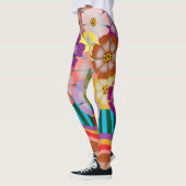 Farbenfrohe Blütencluster Leggings (Links)