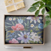 Farbenfrohe Blütendecoupage Seidenpapier (Geschenk)