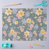 Farbenfrohe Blütendecoupage Seidenpapier (Basteln)