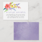 Farbenfrohe Blütendusche Begleitkarte (Vorne/Hinten)