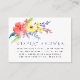 Farbenfrohe Blütendusche Begleitkarte