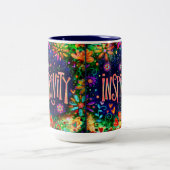 Farbenfrohe Blüteninspiriertheit Zweifarbige Tasse (Mittel)