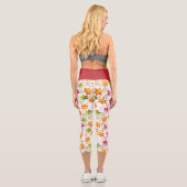 Farbenfrohe Blütenpracht Capri Leggings (Rückseite)