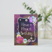 Farbenfrohe Blütenschmetterlinge haben einen magis Postkarte (Stehend Vorderseite)