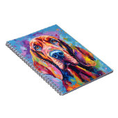 Farbenfrohe Bluthunde Notizblock (Rechte Seite)