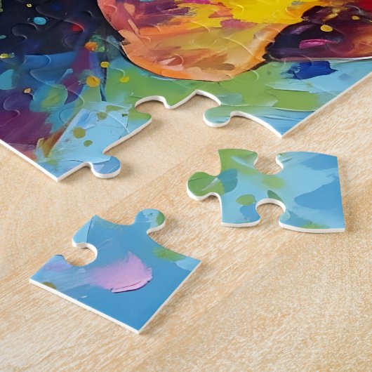 Farbenfrohe Bluthunde Puzzle (Seite)