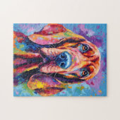 Farbenfrohe Bluthunde Puzzle (Horizontal)