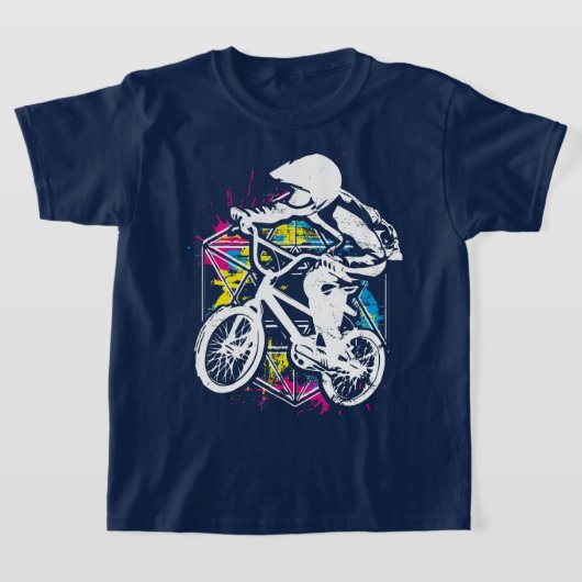 Farbenfrohe Bmx Biker - Bmx Bike - Bmx-Kleidung T-Shirt (Ablage )