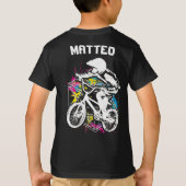 Farbenfrohe Bmx Biker - Personalisierter Bmx-T - S T-Shirt (Rückseite)