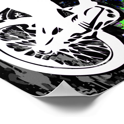 Farbenfrohe Bmx iPad Abdeckung - Bmx Bike - Bmx Fa Poster (Ecke)