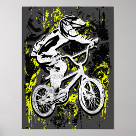 Farbenfrohe Bmx Racing - Bmx Bike - Bmx Poster dru