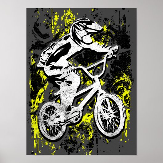 Farbenfrohe Bmx Racing - Bmx Bike - Bmx Poster dru (Vorne)