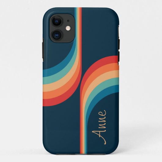 Farbenfrohe Bögen im Retro-Stil Case-Mate iPhone Hülle (Rückseite)