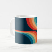 Farbenfrohe Bögen im Retro-Stil Kaffeetasse (Vorderseite Links)