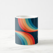 Farbenfrohe Bögen im Retro-Stil Kaffeetasse (Mittel)