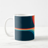 Farbenfrohe Bögen im Retro-Stil Kaffeetasse (Links)