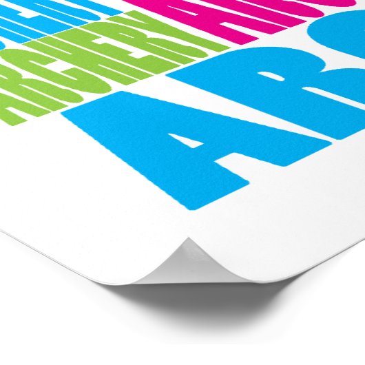 Farbenfrohe Bogenschießen Poster (Ecke)