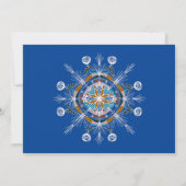 Farbenfrohe Bohemische Mandala Blue Wedding Einlad Einladung (Rückseite)