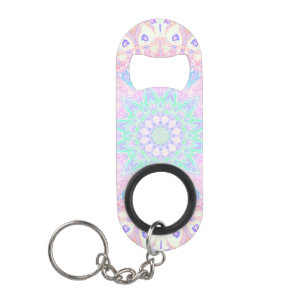 Farbenfrohe Bohemische Trippy Bright Pastel Mandal Mini Flaschenöffner