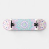 Farbenfrohe Bohemische Trippy Bright Pastel Mandal Skateboard (Horizontal)