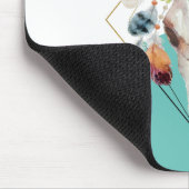 Farbenfrohe boho-Blume, geometrischer Stielschädel Mousepad (Ecke)