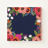 Farbenfrohe Boho-Blume Rezepte Notizblock (Rückseite)