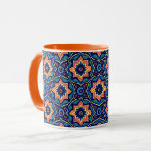 Farbenfrohe Boho Chic Blumenmuster Tasse (Vorderseite Links)