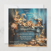 Farbenfrohe Boho Chic Erntedank Dinner Party Einladung (Vorderseite)