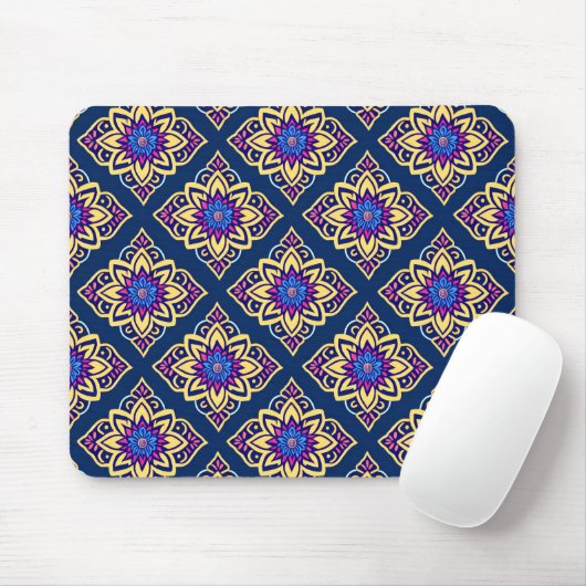 Farbenfrohe Boho Chic Geometric Muster Mousepad (Mit Mouse)