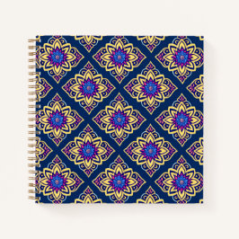 Farbenfrohe Boho Chic Geometric Muster Notizblock