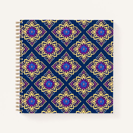 Farbenfrohe Boho Chic Geometric Muster Notizblock (Vorderseite)