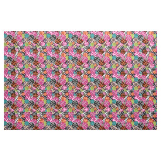 Farbenfrohe Boho Circles Fabric Stoff (Fat Quarter (45,7 x 55,9 cm))