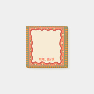 Farbenfrohe Boho CUSTOM Chic Monogramm Personalisi Post-it Klebezettel