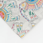 Farbenfrohe Boho Elephant Print Blanket Fleecedecke (Ecke)