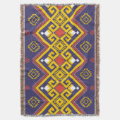 Farbenfrohe Boho Ethnic Tribal Throw Blanket Decke (Vorderseite Vertikal)