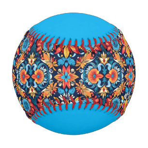 Farbenfrohe Boho Floral Elegante: Vibrant Mandala Baseball