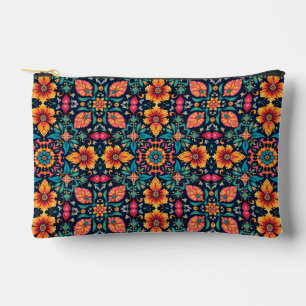 Farbenfrohe Boho floral Muster Elegant Symmetry Zubehörtasche