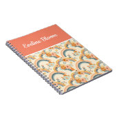 Farbenfrohe Boho Floral und Rainbows Notizblock (Rechte Seite)