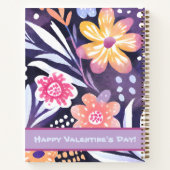 Farbenfrohe Boho Floral Valentines Geschenke für T Notizblock (Rückseite)