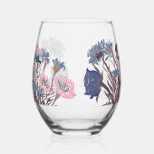 Farbenfrohe Boho Hübsch Spring Blumen +Individuell Weinglas Ohne Stiel (Links)