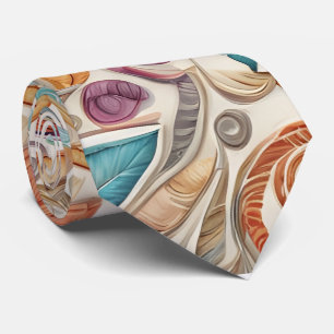 Farbenfrohe Boho-Krawatte - Geschenk für ihn Krawatte