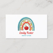 Farbenfrohe Boho Lehrerin Rainbow Custom Visitenkarte (Vorderseite)