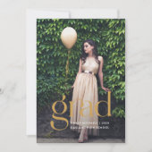 Farbenfrohe Boho Muster Foto Abschluss Einladung (Vorderseite)