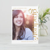 Farbenfrohe Boho Print Abschluss Foto Einladung (Stehend Vorderseite)