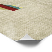 Farbenfrohe BoHo-Quilt-Sheep-Gestaltung Poster (Ecke)