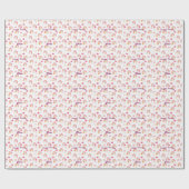 Farbenfrohe Boho Rainbow-Muster Geburtsname Geschenkpapier (Flach)