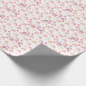 Farbenfrohe Boho Rainbow-Muster Geburtsname Geschenkpapier (Ecke)