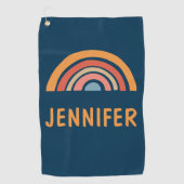 Farbenfrohe Boho-Regenbogengestaltung Golfhandtuch (Vorderseite)