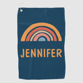 Farbenfrohe Boho-Regenbogengestaltung Golfhandtuch